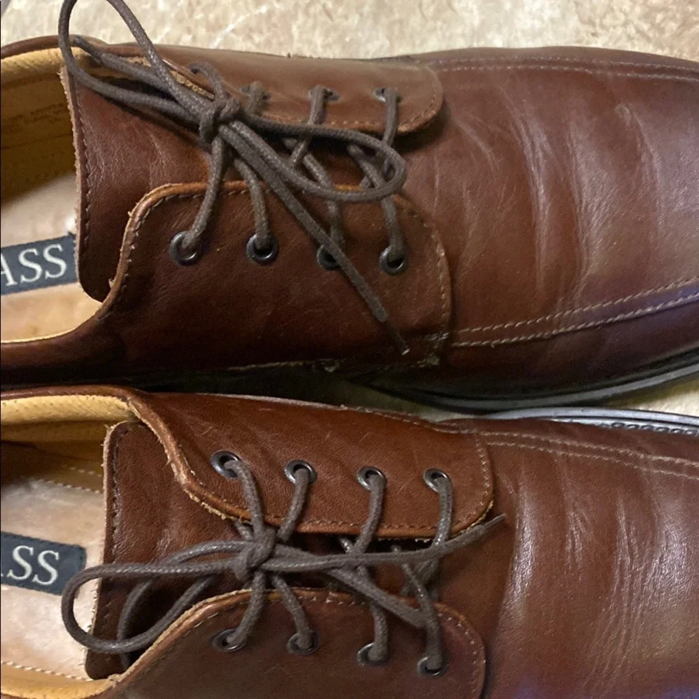Men’s Bass Brown Leather Oxford Size 13 Shoes Business Professional Career